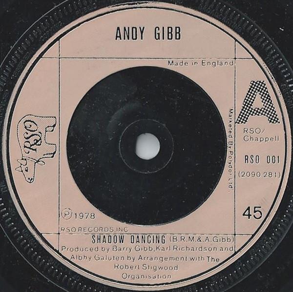

7inch Record ANDY GIBB - Shadow Dancing RSO001 RSO 1978 UK Pop Used
