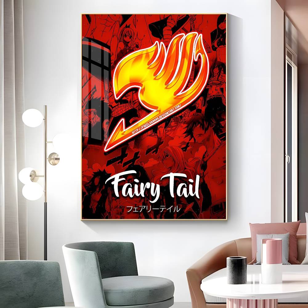 1pc Anime Fairy Tail Poster Sticker Print Waterproof Wall Art For Living Room Bedroom Home Decor