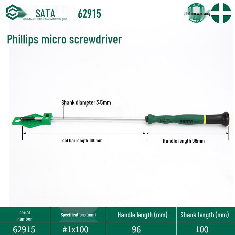SATA Setar Micro Phillips Adjustable Screwdriver for Cameras, Glasses, and Watches (62903–62916)