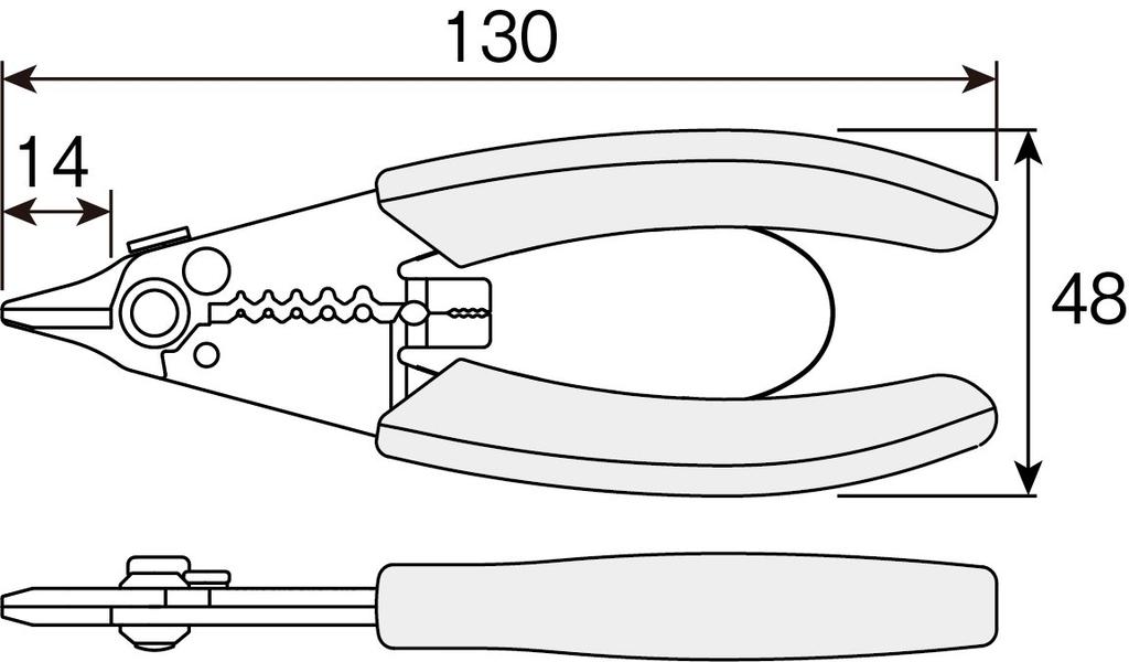 HOZAN P-970 Wire Stripper for Millimeter-Size Wires, Solid Wires, Stranded Wires
