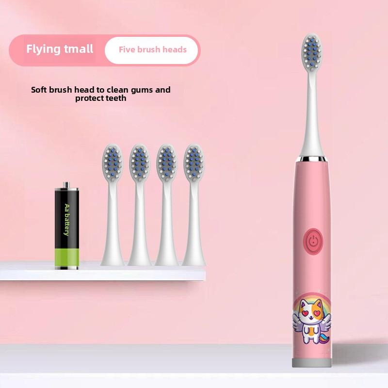 Children's Electric Toothbrush Cartoon Soft Hair IP7 Waterproof Sonic Automatic Ten Thousand Hair Brush U-shaped Toothbrush