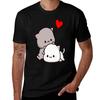 Mochi Peach Cat Goma Love Is Kind Love Hugs Kisses Valentine Pullover TShirt Plus Size Comfort Fit Tee
