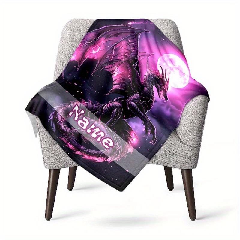 Deer Under The Moon Customize Your Name Blanket Used For Chair Office Sofa Bed Camping Soft And Warm Giving Friends And Relatives Birthday Graduation
