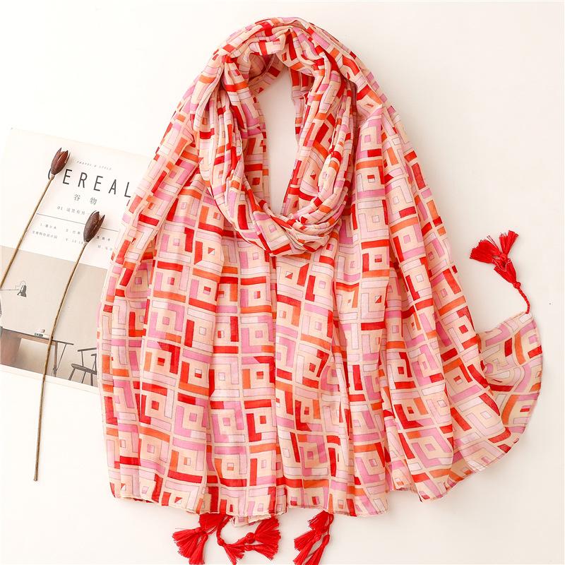 Women Spain Fashion Viscose Scarf Lovely Sunflower Tassel Shawl Wrap Neck Pashmina Stole Winter Foulard Bufandas Muslim Hijab