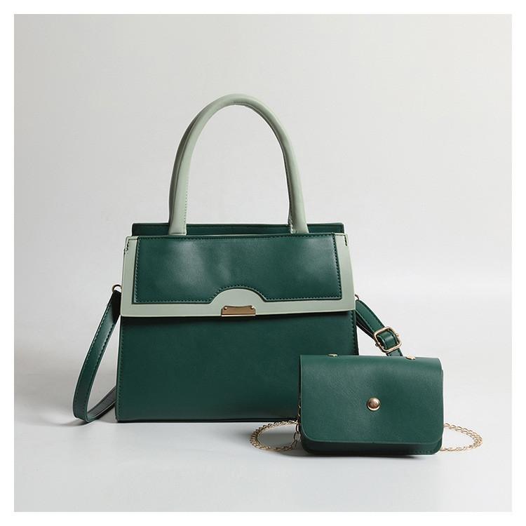 2024 New European And American Retro Shoulder Bag Vintage Style Colorblock Large Capacity Crossbody Bag