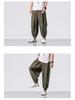 2024 Men's Cotton Linen Harem Pants – Chinese Style, Casual, Plus Size, Lantern Design