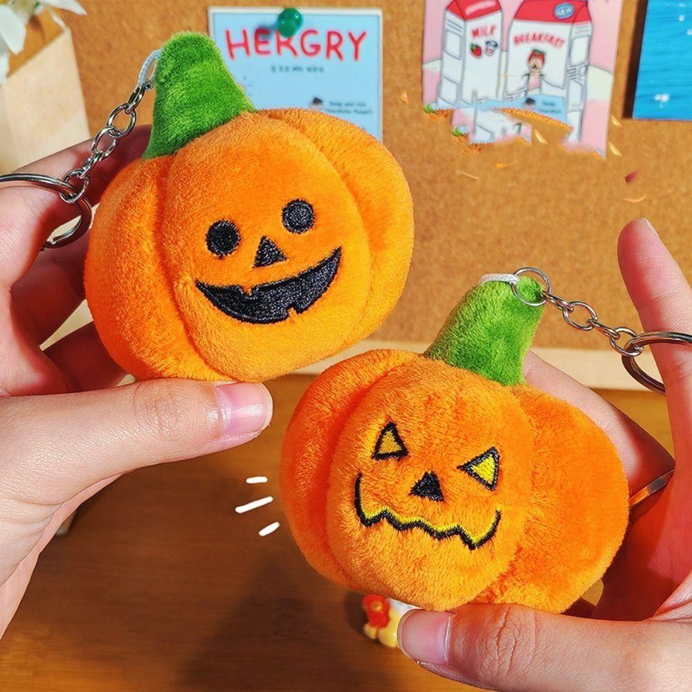 Host Pumpkin Plush Keychain Hanging Plush Doll Keychain Creative Backpack Charm Women