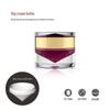 Purple Diamond Rose Kollektion: Hochwertiges, halbtransparentes Hautpflegeset aus violettem Acryl mit Creme-, Lotion- und Essenzflaschen