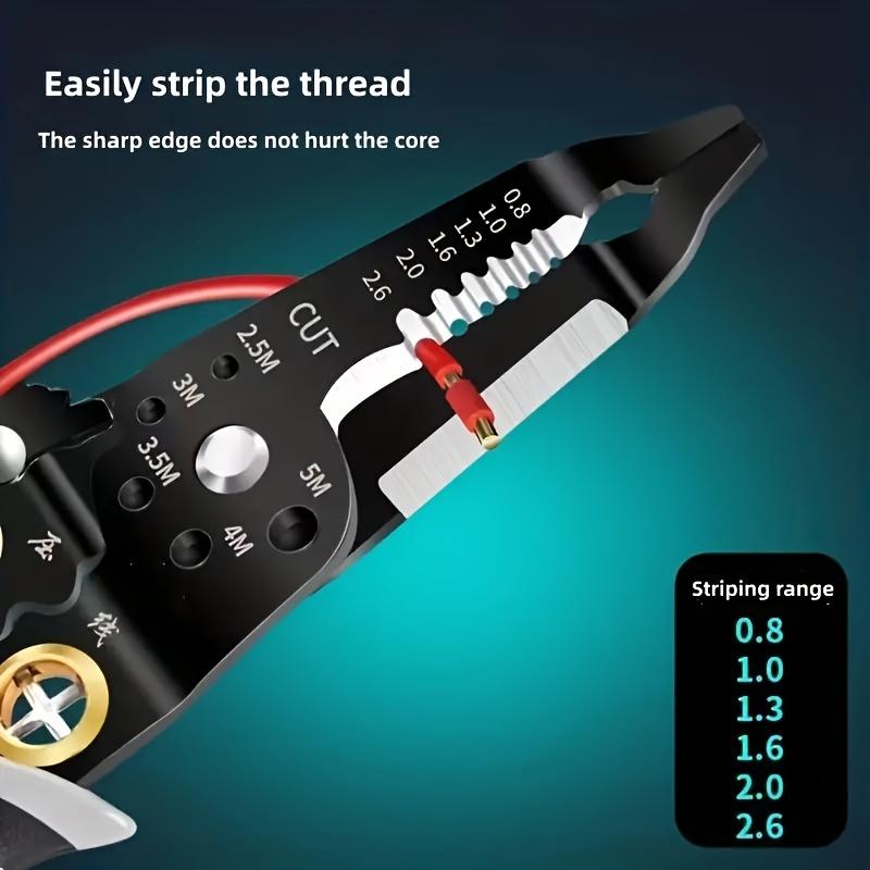 9-in-1 Multi-functional Broken Wire Stripper, Electrician Special Section Split Wire Winding Wire Cutter Wire Stripping Skin