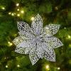 Christmas Tree Hanging Flower Xmas Decoration Hollow Flowers Holiday Ornaments