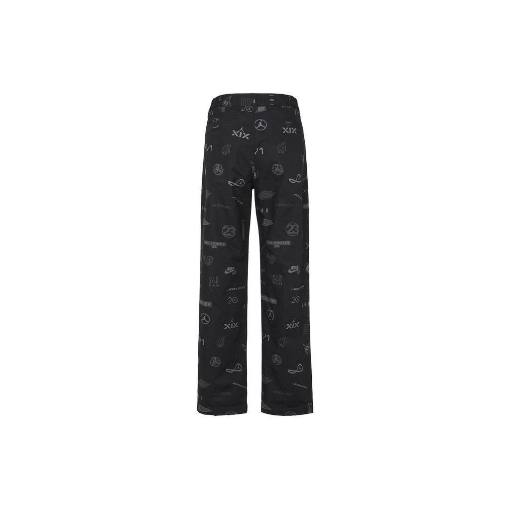 Jordan Flight Heritage Cargohose mit geradem Bein und durchgehendem Logo-Print Herren Unterteile Schwarz DV7560-010