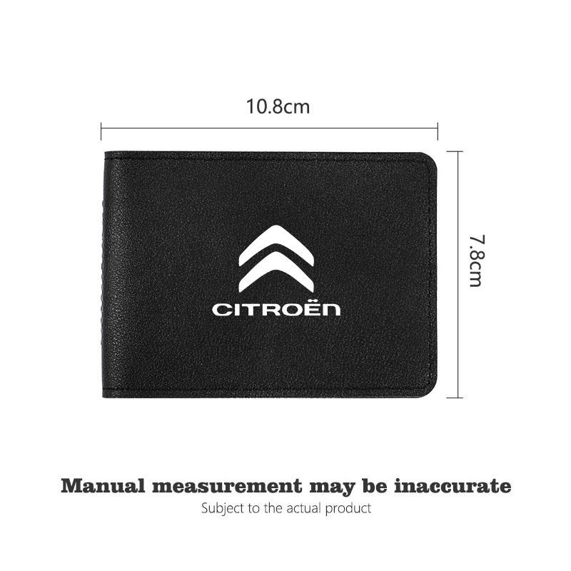 PJHC7 Auto Driver License Cover ID Card Wallet Car Accessories For Citroen e-C3 e-C4 X C5X C3 C4 Aircross Cactus Picasso C-Crosser C6