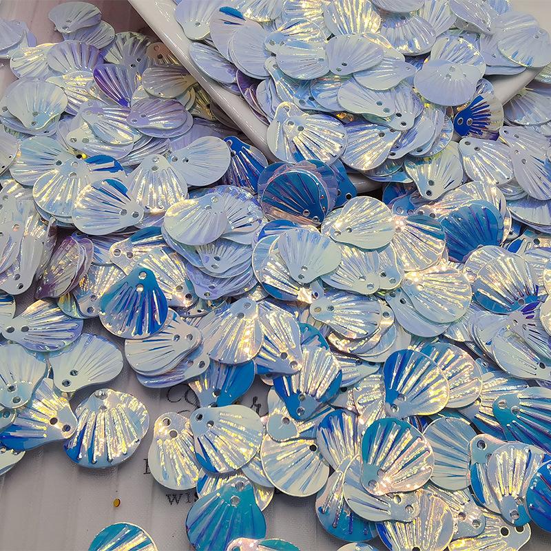 1pack Glitter Sea Shell PVC Loose Sequins for Sewing Embellishment Findings Wedding Handcraft Women Clothes Dress Accessories