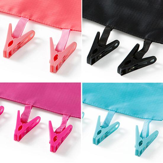 Portable Clothes Clip Rack Multifunction Bathroom Travel Foldable Hanging Towel Clips