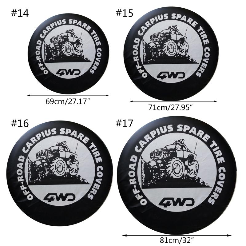 Ersatzradabdeckung, Universelle Passform für Anhänger, Wohnmobil, SUV, LKW und viele Fahrzeuge 14" 15" 16" 17" Wetterfester Reifenschutz