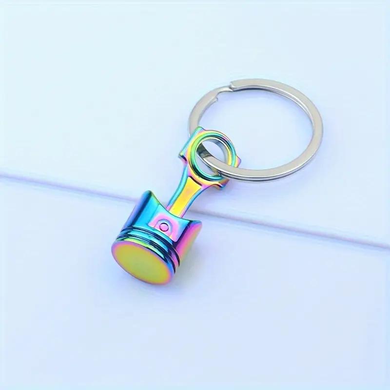 1 piece creative engine piston keychain car keychain pendant simple motorcycle piston pendant creative personality