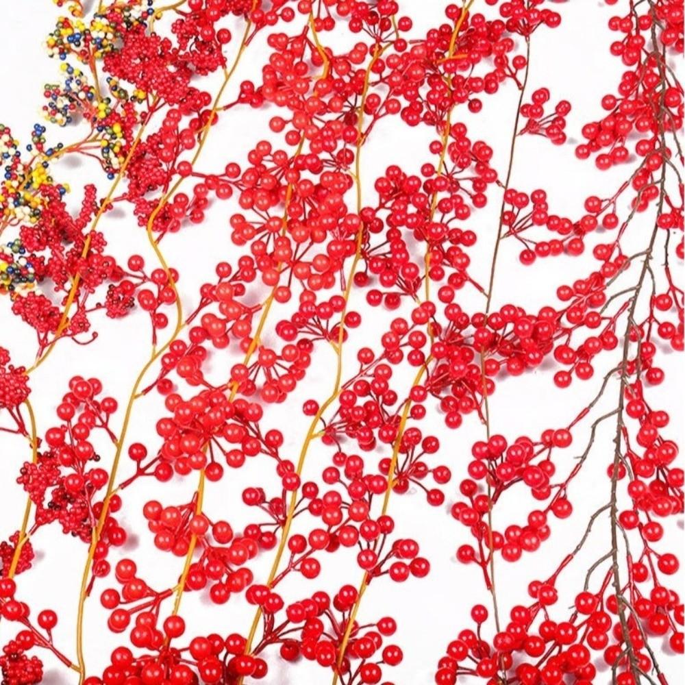 New Vine Artificial Berry Vine Red Berry DIY Craft Xmas Hanging Rattan Holly Fruit Wreath Party
