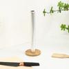 Bamboo Paper Towel Holder Kitchen Dining Room Vertical Wooden Paper Roll Organizer Cling Film Holder Lazy Rag Holder