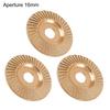 3Pcs Angle Grinder Polishing Pad, Wide Angle Grinder Compatible 4-4.5 Inch with Adapters, Curved Grooved Anti-Clog Teeth for Engraving Polishing