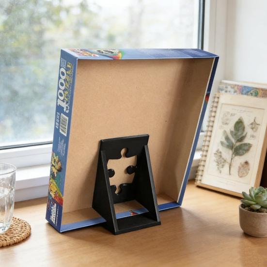 Vše v jednom stojánek na krabici s puzzle, protiskluzový stojánek na víko krabice s puzzle, držák na referenční obrázek bez použití rukou, stolní příslušenství pro plakát, fotorámeček