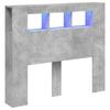 Vidaxl Wezgłowie Łóżka Z Led, Szarość Betonu, 120X18,5X103,5 Cm