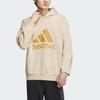 Adidas Letter Print Basketball Hoodie Men Hoodies Light-Brown IX4913