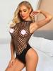 Body de Rejilla para Mujer Malla Ajustada Ropa Interior Elástico Alto Body de una Pieza Moda Femenina Ropa de Dormir