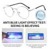 Blue Ray Blocking Anti-Blue Light Glasses Classic Ultralight Eye Protection Frame Eyewear Metal Computer Goggles  Women