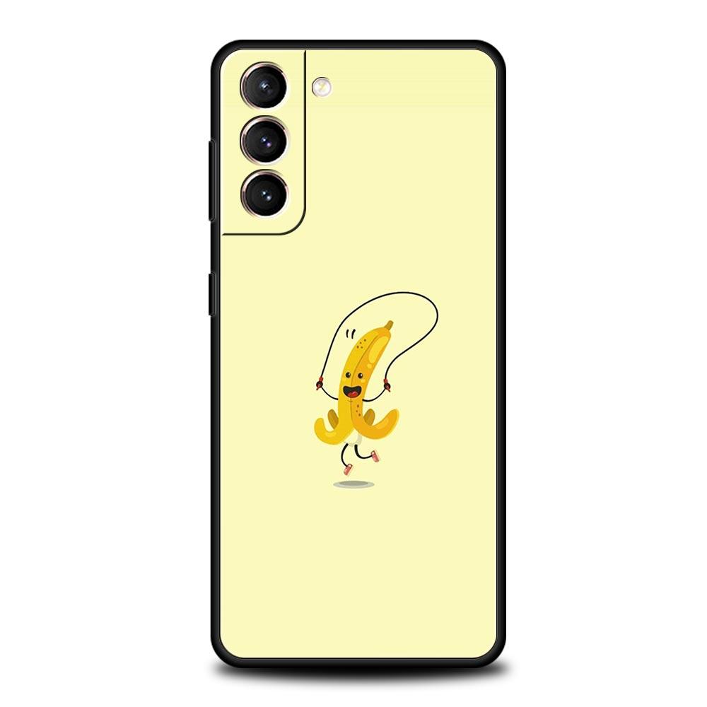 

Funny Bite Apple Banana Phone Case Cover for Samsung Galaxy S26 S25 S24 S23 S22 S20 S21 FE Ultra S25 Edge Plus 5G Soft TPU Shell Samsung S26