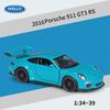 Welly Porsche 911 GT3 RS im Maßstab 1:36, Legierungsautomodell, Druckguss, Metallspielzeugfahrzeuge, Automodell, hohe Simulationssammlung, Geschenke für Kinder