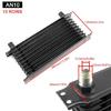 7/10/13/15 Row AN10 10AN Transmission Oil Coolers Kit Universals Engine British Radiator Oil Coolers Aluminium Black