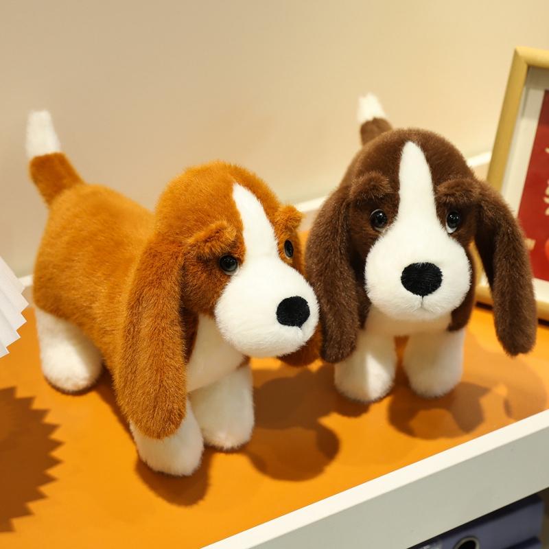 35cm Adorable Dachshund Plush Toy Soft Lifelike Standing Cartoon Dog Funny Room/Desktop Decor Kid Gift