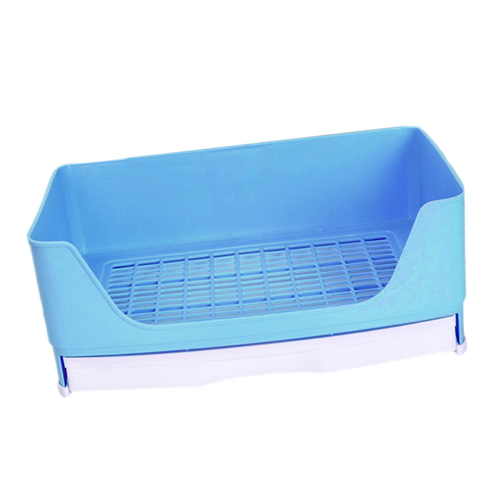 

Rabbit Litter Box Portable Non Slip Bottom Pan Bunny Potty Trainer Corner for Chinchillas Ferrets Small Animals Pet Accessories синий