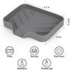 Silicone Soap Dish for Shower with Self Draining, 2 Pack Soap Holder for Bathroom, Silicone Sponge Holder for Kitchen Sink, Soap Tray for Dispenser,