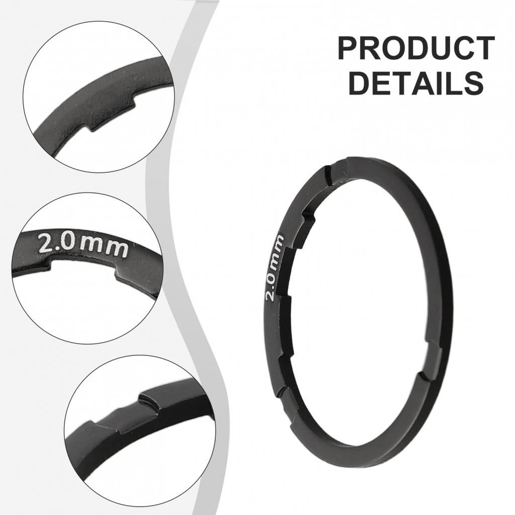 Freehub Spacer 1.8/2mm AL6061 Aluminum Alloy Black/Silver Flywheel
