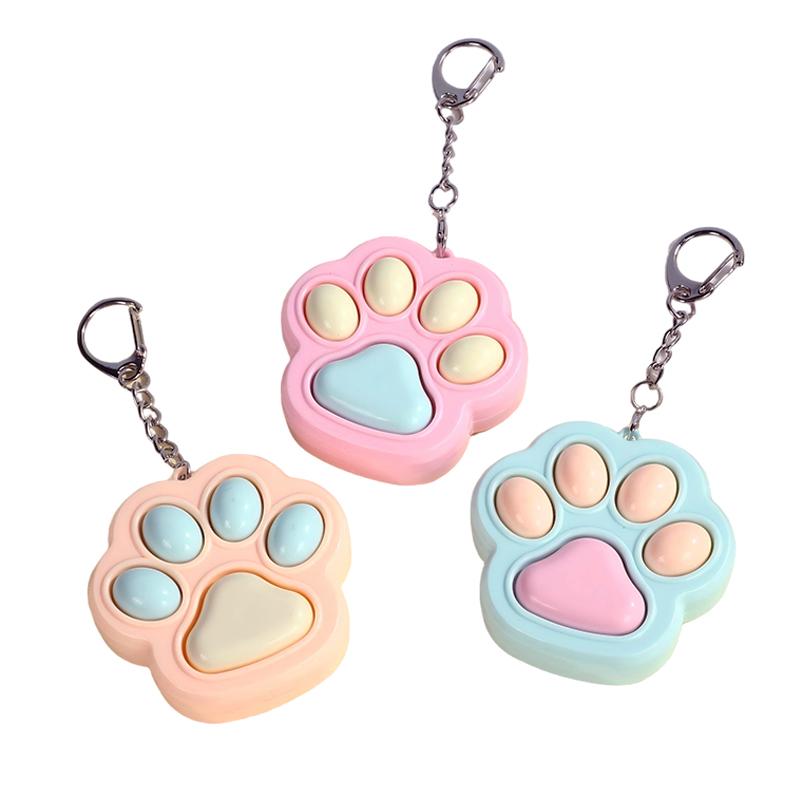 Kreativ Bil 1/3st Fidgetleksak Tecknad Kattklo Knapp Avlastningsleksak Kawaii Nyckelring Hänge Söt Parväska Hänge Nyckelring