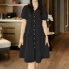 ZANZEA Women Casual V-Neck Solid Color Summer Short Sleeve Dress