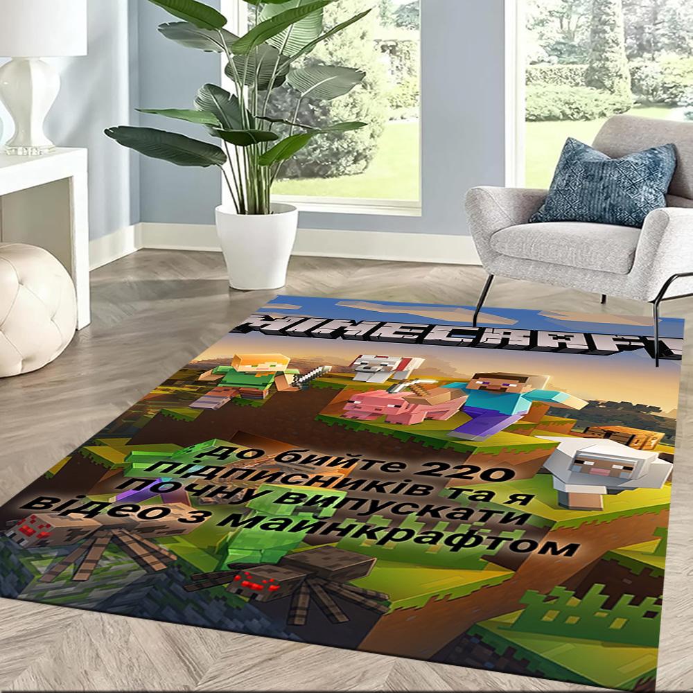 Minecraft 121 Floor Mat Design for Study room Dormitory Game Room Foyer Antislip Carpet Anime Office Decor
