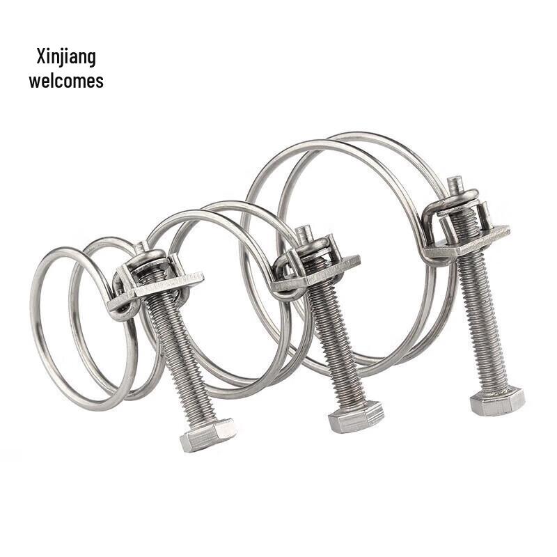 Jiangying 304 Stainless Steel Double Wire Hose Clamp