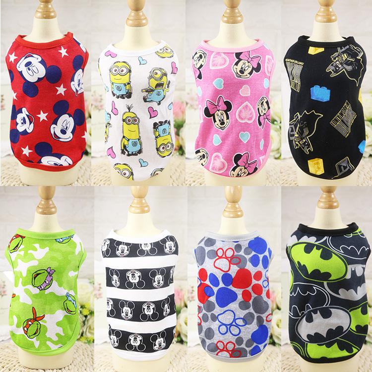 Printed mesh camouflage cartoon pet dog cat vest clothes spring and summer sunscreen
