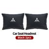 For Mitsubishi 1/2PCS Car Styling Leather Headrest Neck Support Neck Pillow Seat Accessories Lancer ASX Pajero Mirage Attrage WJ4