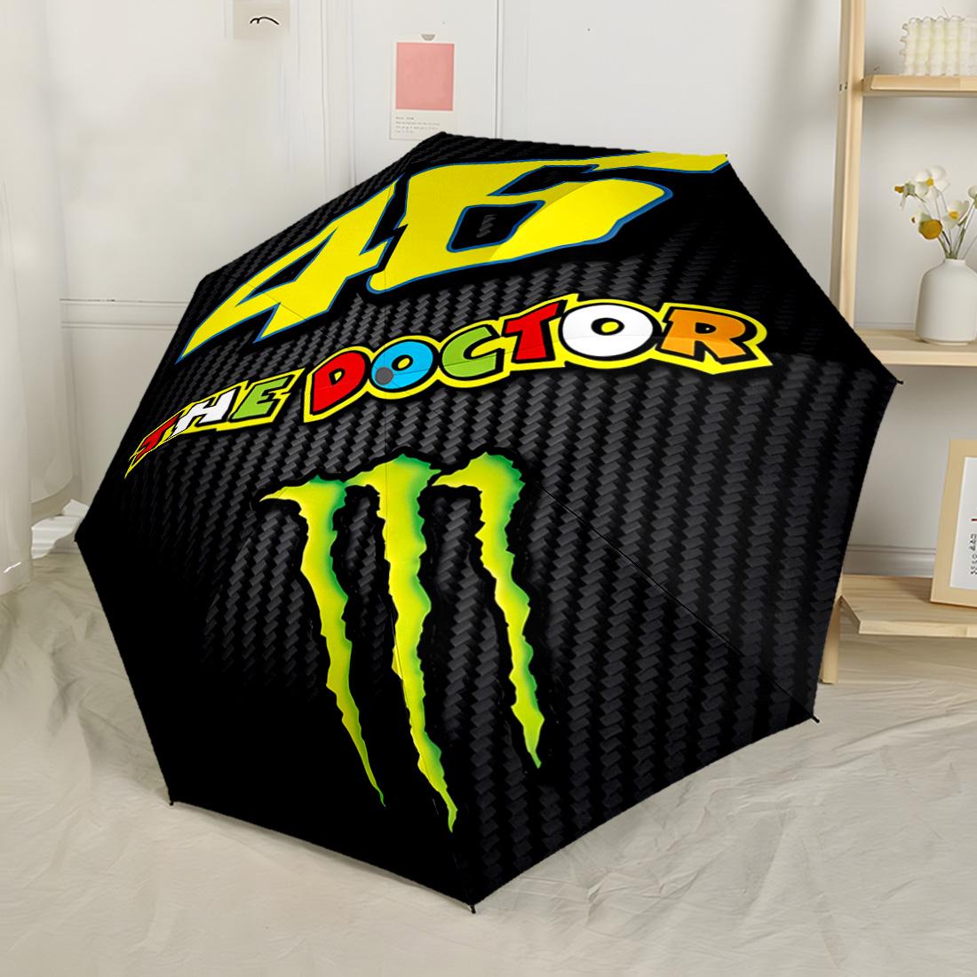 Racing Spirit 46 Kompakter Reise-Automatikschirm Regenschirm mit 8 Speichen Kompaktes Design Langlebiger Alltags-Regenschirm Outdoor-Accessoire