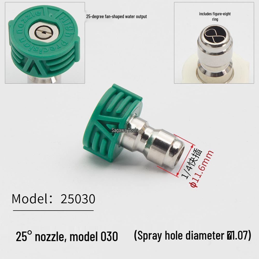 1/4 Quick Connect Fan-Shaped Nozzle Head for High-Pressure Car Washer