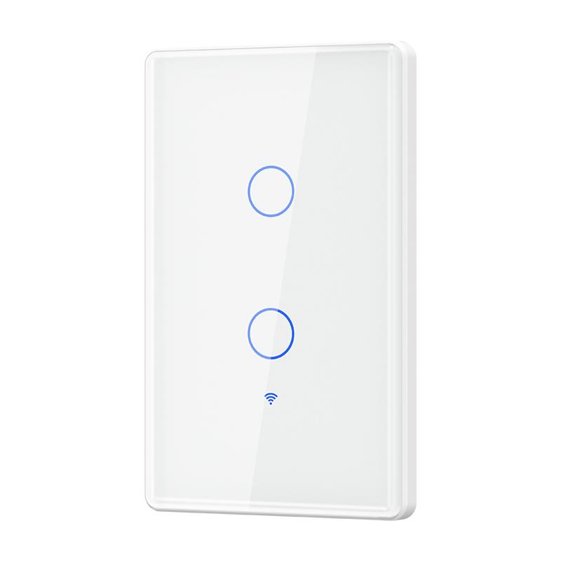 100 240V No Neutral & Neutral Wire 1/2/3/4 Gang Tuya WiFi Light Switch With RF433 Electric Wall Smart Touch Switch