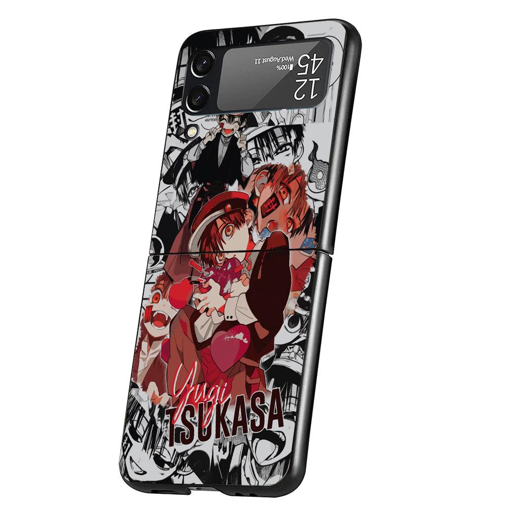 Anime Toilet Bound Hanako Kun Cover Phone Case For Samsung Galaxy Z Flip 7 6 5 4 3 5G Flip7 Flip6 Flip5 Flip4 Flip3 Black Fundas