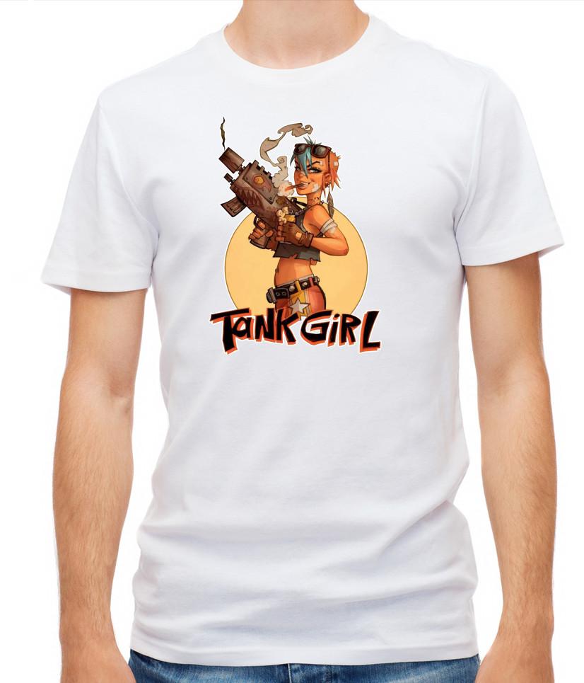 Tank Girl Feminist Charlie Short Sleeve White T Shirt Men G067 2XL