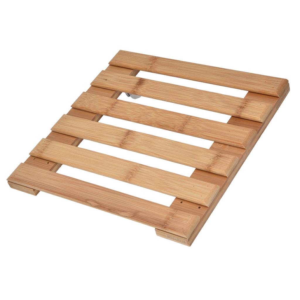 Pflanzenroller Untersetzer Quadratisch mit 360 Grad Abnehmbarem Lenkrad für Blumentopf 25x25cm S