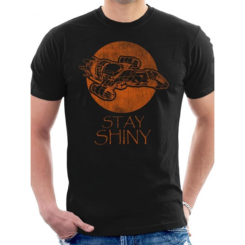Men'S O-Neck Short-Sleeve T-Shirts for Summer: Firefly Stay Shiny Serenity Fashion