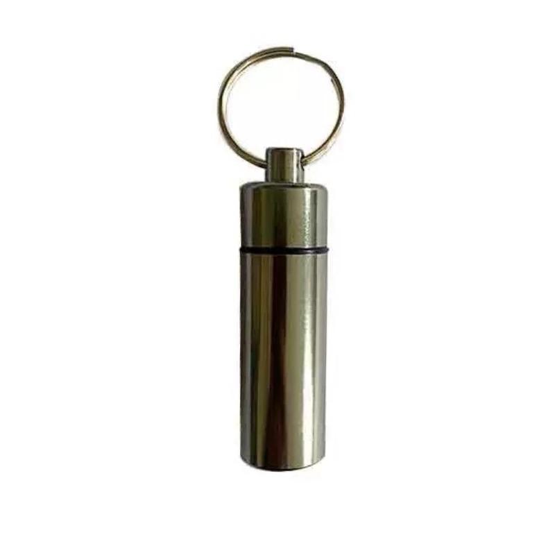 New Mini Waterproof Portable Pill Case Organizer Keychain Box Travel EarPlug Container Bottle with Keyring for Medicine Holder