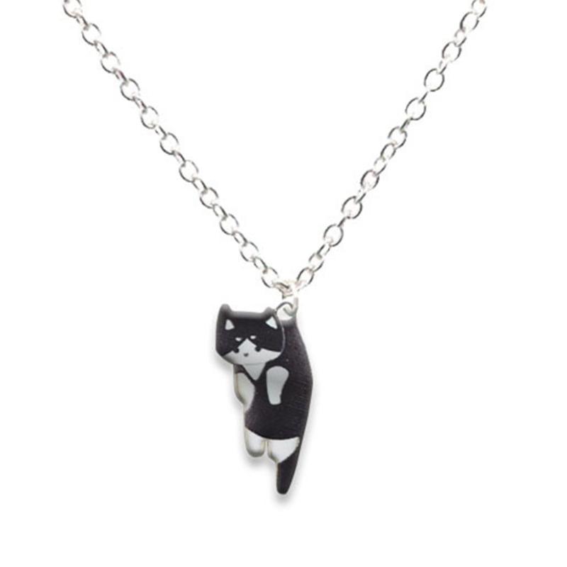 Chic Cat Pendant Clavicle Chain Ornament Vintage Necklace for Daily Wear Parties